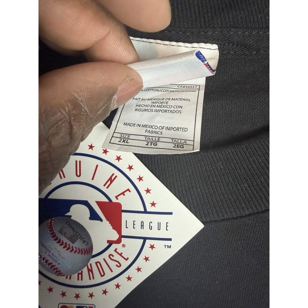 NWT Boston Red Sox Majestic Shirt Mens T-Shirt 2XL Black MLB Baseball Y2K - Picture 5 of 8